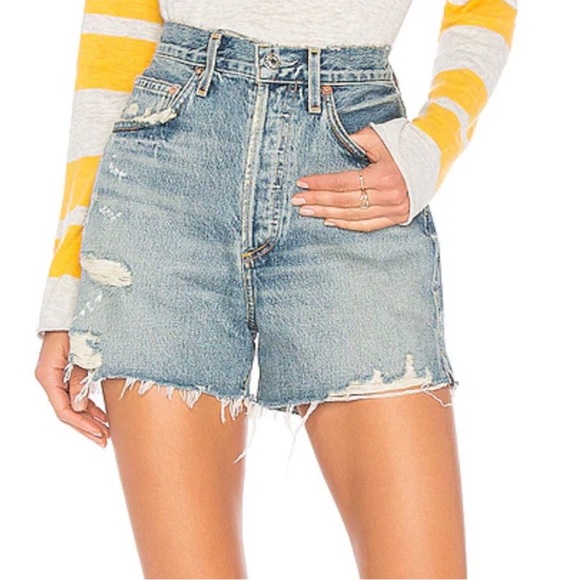 Agolde Pants - Agolde, Dee shorts, distressed, buttonfly, 26